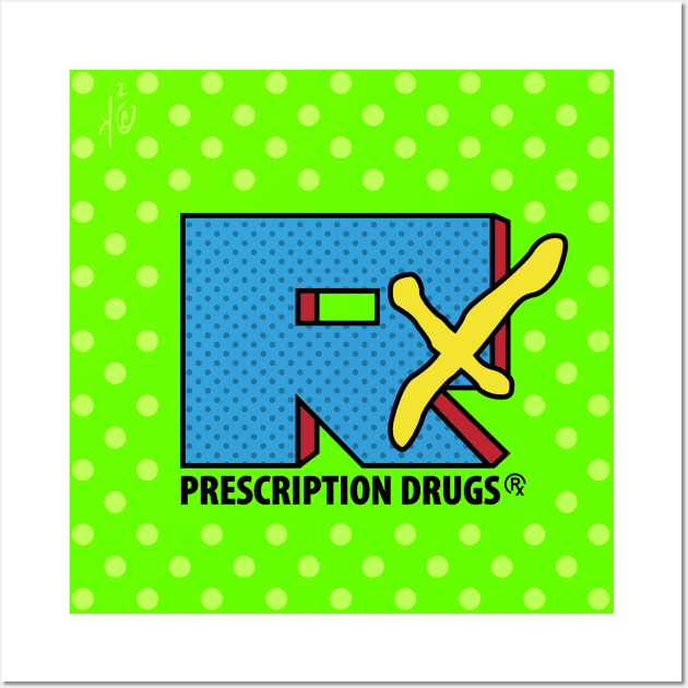 Pharmacy Pop Art 80s 90s MTV Parody Wall Art by RxBlockhead